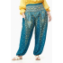 Harembroek XL Veer groen-blauw